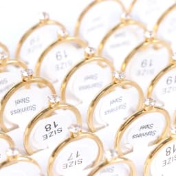 20Pcs/Lot Fashion Colorful Heart Crystal Stainless Steel Rings Jewelry For Women Gold Silver Plated Wedding Party Gift Wholesale