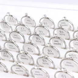 20Pcs/Lot Fashion Colorful Heart Crystal Stainless Steel Rings Jewelry For Women Gold Silver Plated Wedding Party Gift Wholesale