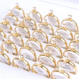 20Pcs/Lot Fashion Colorful Heart Crystal Stainless Steel Rings Jewelry For Women Gold Silver Plated Wedding Party Gift Wholesale