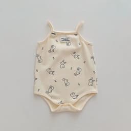 MILANCEL 2024 Summer Baby Bodysuits Cotton Infant Girls One Piece Sleeveless Camisole Bodysuit