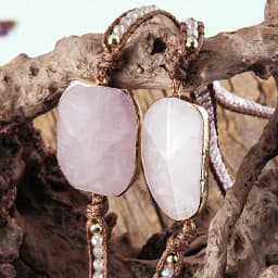 RH Fashion Handma Boho Bracelet Natural Stones Pink Charm 5 Strands Wrap Bracelets Women Gift DropShipping