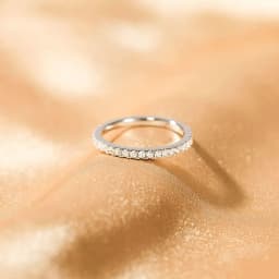 Trumium 2mm Real S925 Sterling Silver Wedding Band Cubic Zirconia Full Eternity Stackable Engagement Rings for Women Gifts