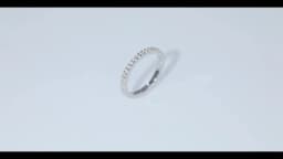 Trumium 2mm Real S925 Sterling Silver Wedding Band Cubic Zirconia Full Eternity Stackable Engagement Rings for Women Gifts