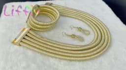 Liffly African Jewelry Set Fashion Choker Necklace Sets for Women Bohemia Bracelet Statement Jewelry Magnetism Button