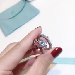 Solitaire 1ct Diamond Ring sets Real S925 Sterling Silver Jewelry Engagement Wedding band Rings for Women Bridal Party accessory