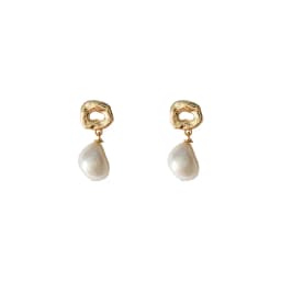Promotion Jewelry For Women 100% Baroque Freshwater Pearl 14K Gold Filled Female Tassels Stud Earrings Christmas Gifts