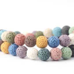 6mm-16mm Colored Volcanic Lava Round Jewelry Blue Lava Loose Energy Treatment Beads Jewelry Making DIY Bracelet Jewelry