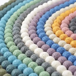 6mm-16mm Colored Volcanic Lava Round Jewelry Blue Lava Loose Energy Treatment Beads Jewelry Making DIY Bracelet Jewelry