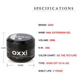 OXXI Gel for Nail Extension Manicure Poly Nail Gellac 56ml Builder UV LED Gel Polish Semi-permanent Nude Natural Acryl Varnish