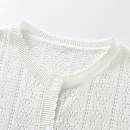 Spring and Autumn Newborn Baby Girl Pure Cotton Sweater Cardigan Hollow Knitted Thin Jacket