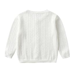 Spring and Autumn Newborn Baby Girl Pure Cotton Sweater Cardigan Hollow Knitted Thin Jacket