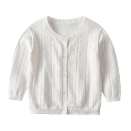 Spring and Autumn Newborn Baby Girl Pure Cotton Sweater Cardigan Hollow Knitted Thin Jacket