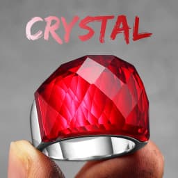 Multicolor Luxury Glass Crystal Men Rings Stainless Steel Women Jewelry Punk Rock Cool Stuff Fashion Accessories Gift Wholesale