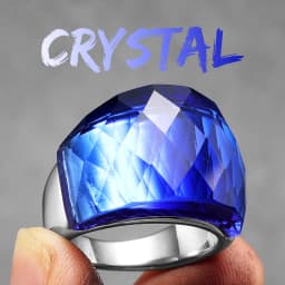 Multicolor Luxury Glass Crystal Men Rings Stainless Steel Women Jewelry Punk Rock Cool Stuff Fashion Accessories Gift Wholesale