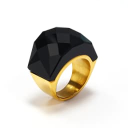 Multicolor Luxury Glass Crystal Men Rings Stainless Steel Women Jewelry Punk Rock Cool Stuff Fashion Accessories Gift Wholesale