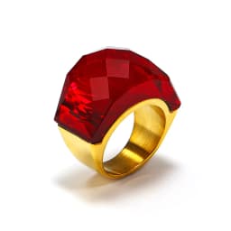 Multicolor Luxury Glass Crystal Men Rings Stainless Steel Women Jewelry Punk Rock Cool Stuff Fashion Accessories Gift Wholesale
