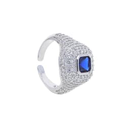Open Adjusted #4 Little Pinky Finger Women Ring Micro Pave 5A CZ Iced Out Bling Fashion Geometric Jewelry