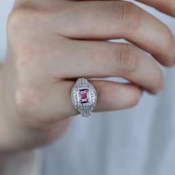 Open Adjusted #4 Little Pinky Finger Women Ring Micro Pave 5A CZ Iced Out Bling Fashion Geometric Jewelry