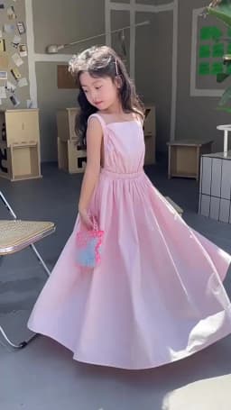 Children Clothing Girls Dress Holiday Style 2023 Summer Girls Backless Temperament Sweet Suspender Princess Long Casual Dress