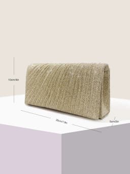Women Envelope Evening Bag Glitter Ladies Chain Shoulder Bags Shiny Silver Long Purse Female Wedding Party Clutches Mini Handbag