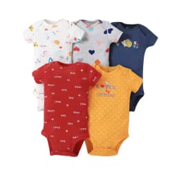 5PCS/Lot Newborn 100% Cotton Baby Boy Girl Clothes Short Sleeve Soft Baby Bodysuits Infant Bebe Clothing Baby Shower Gifts