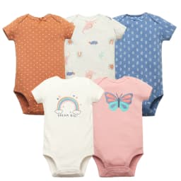 5PCS/Lot Newborn 100% Cotton Baby Boy Girl Clothes Short Sleeve Soft Baby Bodysuits Infant Bebe Clothing Baby Shower Gifts
