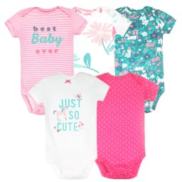 5PCS/Lot Newborn 100% Cotton Baby Boy Girl Clothes Short Sleeve Soft Baby Bodysuits Infant Bebe Clothing Baby Shower Gifts