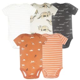 5PCS/Lot Newborn 100% Cotton Baby Boy Girl Clothes Short Sleeve Soft Baby Bodysuits Infant Bebe Clothing Baby Shower Gifts