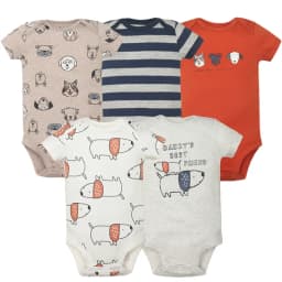 5PCS/Lot Newborn 100% Cotton Baby Boy Girl Clothes Short Sleeve Soft Baby Bodysuits Infant Bebe Clothing Baby Shower Gifts
