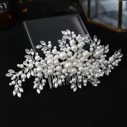 Luxurious Pearl Hair Comb Headband Rhinestone Pearl Hair Accessories For Women Wedding Accessories Tiara Headpiece
