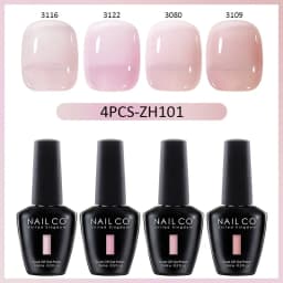 NAILCO 4pcs 15ml Autumn Winter Translucent Color Gel Nail Polish Jelly UV Nails Gel Polish Kit Esmalte Paint Nail Art