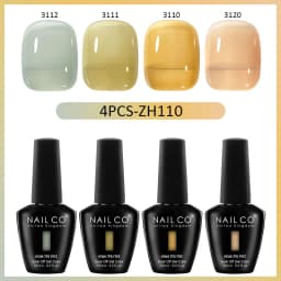 NAILCO 4pcs 15ml Autumn Winter Translucent Color Gel Nail Polish Jelly UV Nails Gel Polish Kit Esmalte Paint Nail Art