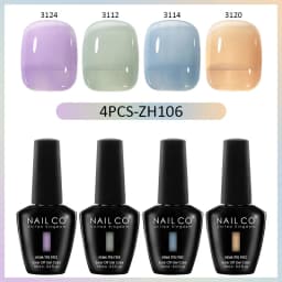 NAILCO 4pcs 15ml Autumn Winter Translucent Color Gel Nail Polish Jelly UV Nails Gel Polish Kit Esmalte Paint Nail Art