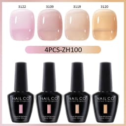 NAILCO 4pcs 15ml Autumn Winter Translucent Color Gel Nail Polish Jelly UV Nails Gel Polish Kit Esmalte Paint Nail Art