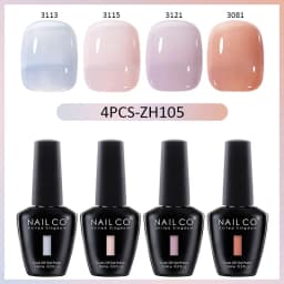 NAILCO 4pcs 15ml Autumn Winter Translucent Color Gel Nail Polish Jelly UV Nails Gel Polish Kit Esmalte Paint Nail Art