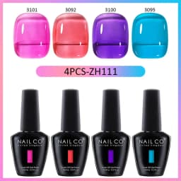 NAILCO 4pcs 15ml Autumn Winter Translucent Color Gel Nail Polish Jelly UV Nails Gel Polish Kit Esmalte Paint Nail Art