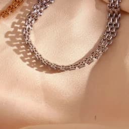 E.B.belle New Watch Strap Chain Bracelet Necklace 18K Gold Plated Jewelry 316L Stainless Steel Bracelet for Women Accessories