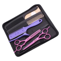 Hairdressing Scissors 5.5" Pink Stainless Professional Hair Cutting Scissors Thinning Shears Barber Scissors Haircut Set Z1013