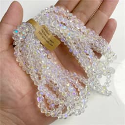 Wholesale 5 strand/lot Faceted Austrian Crystal Bead Rondelle Loose Spacer AB Color Glass Beads For Jewelry Making Accessories
