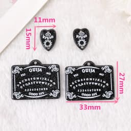 10 Pcs Divination Magic Ouija Planchette Charms Gothic Jewlery Findings For Keychain Necklace Diy Making