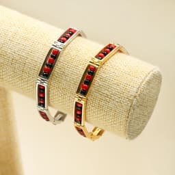 GD Hot Trend Stainless Steel Holiday Devise Lucky Amulet Beads Bangle For Women Trend Couple Bracelet Holiday Gifts