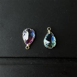 10pcs/lot Copper Colorful Crystal Water Drop Crystal Charms For Jewelry DIY Making Shining Crystal Brass Pendant Accessories