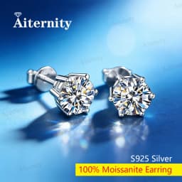 D Color VVS1 Moissanite Square Stud Earrings Women 925 Sterling Silver Moissanita Ear Studs Platinum Finish Pass Diamond Tester