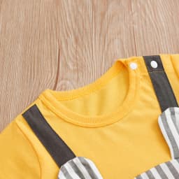 Newborn Baby Clothes Unisex Standing ear mouse pattern Summer cotton Short Sleeve Romper Infant Toddler Pajamas One Piece Outfit