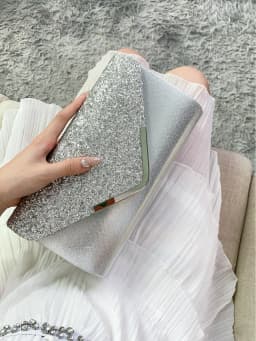 Glitter Bling,Shiny Elegant And Fashionable Envelope Clutch Bag, Party Wedding Handbag For Women Dinner Bag