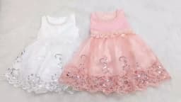 Baby Girls 1 Year Birthday Princess Party Flowers Baptism Dress Infant Embroidery Floral Sleeveless Costume Newborn Kids Clothes