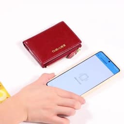 Anti RFID Woman Small Genuine Leather Purse New Design Ultra Thin Coin Wallet for Women Fashion Gifts