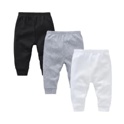 100% Cotton Baby Pants Blank Colors Kids Trousers Plain Newborn Clothing Muslin Clothes