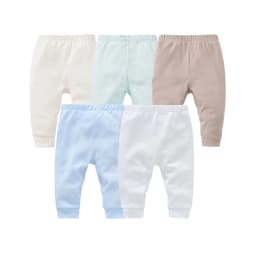 100% Cotton Baby Pants Blank Colors Kids Trousers Plain Newborn Clothing Muslin Clothes