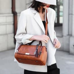 Tassel Decor Women's Large Capacity Shoulder Bag Fashion Zipper Crossbody Bag With Removable Strap Boston Handbag